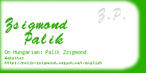 zsigmond palik business card